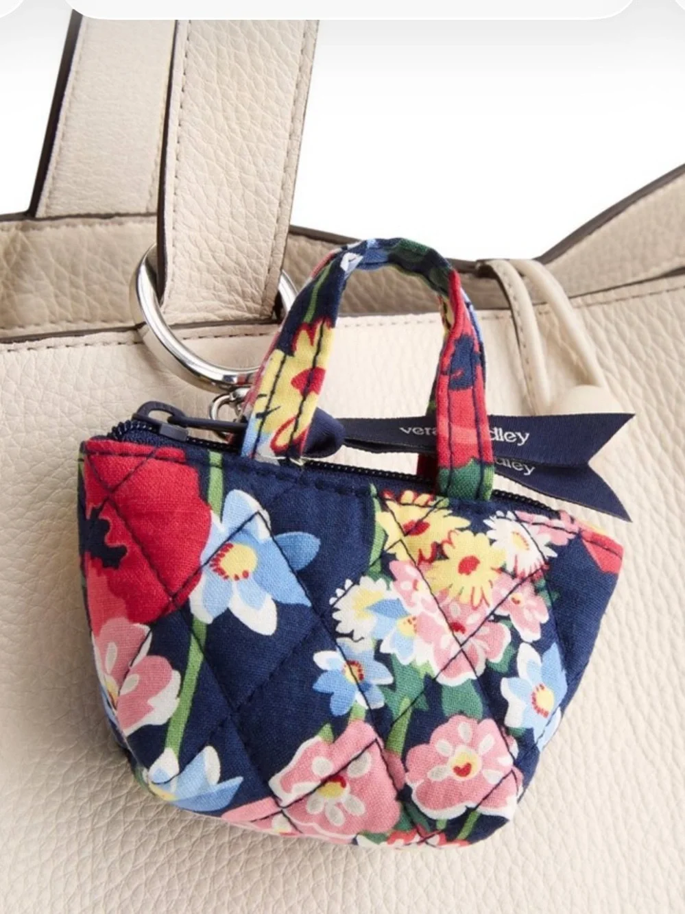 Vera Bradley x Target Small quilted floral keychain bag
